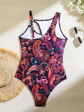 2026 Sexy Printed Swimsuit One Piece Hollow Swimwear Women Ring Linked Bathers Bathing Swimming Swim Suit Female Beachwear