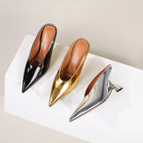 Design Fashion Platform Wedges High Heels Mule Women Slippers Concise Shallow Pointed Toe Party Dress Ladies Shoes 2026