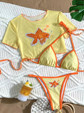 3 Pieces Brazilian Thong Bikinis 2026 Women Trikini Swimwear Female Halter Triangle Swimsuit & Tops Bathing Swimming Swim Suit