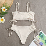 Sexy Bandeau Bikinis 2025 Women Brazilian Swimwear Female Swimsuit Two Pieces Bikini Set Bather Bathing Suits Girls Beach Wear
