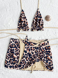 XS - L Doulbe Side Wearable Reversible Bikini Women Swimwear Female Swimsuit Three-pieces Bikini Set Ruffled Bathing Suit Swim