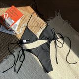 Sparkling Star Halter High Cut Leg Bikini Female Swimsuit Women Swimwear Two-pieces Bikini set Bather Bathing Suit Swim K7105