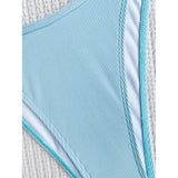 XS - L Ribbed Halter Bikini Women Swimwear Female Swimsuit Four-pieces Bikini set With Sarong Bather Bathing Suit Swim V3152B