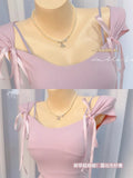 MOYISU Kawaii Anime Bra for Petite Women Seamless Milk-Skin Underwear Push-Up Enhancement Slimming Lingerie Set with Comfort Fit