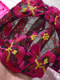Sexy Rose-red Lingerie Including A Bra and Panties with Daisy Patterns As Well As Acomfortable Home-style Bra & Brief Sets