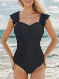 2026 Sexy Strappy Swimsuit One Piece Solid Vintage Black Swimwear Women Bathers Bathing Swimming Swim Suit Female Beachwear