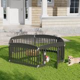 JHK Plastic Dog Playpen Expandable Pet Fence Indoor Outdoor