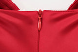 Sweetheart Neck Red Satin Long Dress for Women Spaghetti Strap Straight Elegant Party Vestidos Zip Beach New in Summer Dress