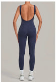 Women's Seamless Yoga Jumpsuits Fitness Sports Hip-lifting Beauty Back Sleeveless One-Piece Training Workout Running Bodysuits