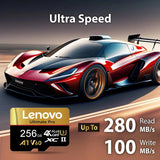 Lenovo Extra Large 512GB SD Cards TF Cards Memory Card Micro TF SD 128GB A2 64GB Quick Access for Surveillance/Laptop