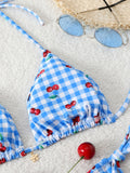 Triangle Halter Thong Bikinis 2026 Women Sexy Printed Swimsuit Floral String Swimwear Female Bathers Bathing Swimming Swim Suit