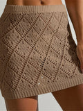 Sexy Hollow Out Crochet Knitted Tunic Beach Cover Up Cover-ups Beach Dress Beach Wear Beachwear Mini Skirt Female Women K6587