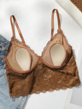 Women's Sexy Embroidered Lace Underwear Without Steel Rings Convolute Push Up Breathable Shoulder Straps Adjustable Bra MR2641