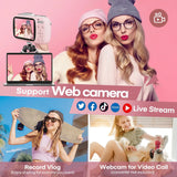 5K 80MP Digital Photography Camera For Selfie 18X Vlog Video Recorder 4K Camcorder Youtube Live Stream Webcam WIFI APP Control