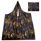 BIG Eco-Friendly Folding Shopping Bag Reusable Portable Shoulder Handbag for Travel Grocery Fashion Pocket Tote