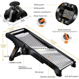 AEDG Stainless Steel Mandoline Slicer With 5 Blades