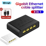 Elough Gigabit Network Switch 100/1000Mbps Ethernet High Performance Expansion 5 Port Switch For Router PC RJ45 Splitter Adapter