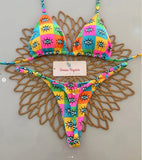 2026 New Sexy Prints Mciro Bikini Set Women Holiday Swimsuit Lace-up Swimwear 2 Piece Set Backless Biquine Brasileiro Beachwear