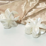 1pc Acrylic Flower Hair Claw, Elegant & Chic, Large Size, Floral Design, Versatile Hair Accessory for Half-Up Hairstyles