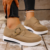 2025 Faux Suede Platform Loafers Women Lightweight Slip On Thick Sole Sneakers Woman Plus Size 43 Comfort Non Slip Casual Shoes
