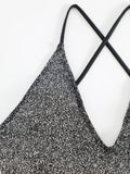 DEKA Sequins One Piece Swimwear Shiny Deep V Swimsuit Female Monokini Sexy Women's Push Up Glitter Swimsuit