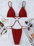 High Cut Out G String Female Swimwear One Piece Swimsuit Women Mini Micro Thong Monokini Bather Backless Bathing Suit Swim Wear