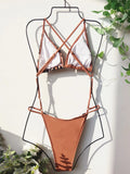 Sexy Extreme Mini Micro String Women Swimwear One Piece Swimsuit Female Cross Backless Monokini High Cut Bathing Suit Swim Lady