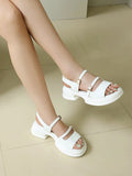 Women's Sandals 2026 New Summer Platform Fashion High Heel Sandals Outdoor Beach Shoes Square Toe Buckle Strap Women’s Shoes