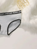 Women's High Waist Panties  Letter Elastic Waistband Soft Ribbed Fabric Comfortable Briefs for Daily Wear women bra K2809