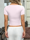 2026 Women's New Y2K Hot Girls Sexy Vest Short Sleeve T-Shirt Tops