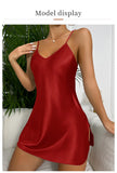 Summer Women's Nightdress Silk Short Mini Dress Homewear Casual Breathable Pajamas Night Dress Imitation Sleepwear