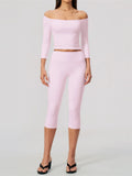 Fashion Mid Sleeve T-shirt Yoga Suits Tight Fitting Slim Sports Tops High Waist Peach Hip Mid Pants Gym Running Fitness Outfits