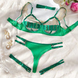 Toucheart Hollow Out 4-piece Sexys Set Transparent Lingerie For Women Underwear See Through Lingerie Sets Female Sexy Costumes