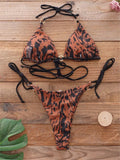 Sexy Brazilian Thong Bikini Mujer Swimwear Women 2023 Bandage Leopard Swimsuit Micro Bikini Set Summer Beachwear Swim Suit