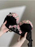 MOYISU London Anime Bralette - Delicate Wireless Bra for Set Teens, Japanese Summer Underwear Small Bust Close-Fit Subtle Allure
