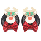 Christmas 2.8"Mouse Ears Hair Clips For Children Sequins Bow Hairpins Girls Festival Party DIY Hair Accessories