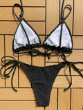 Sexy Wrinkled Strappy Halter Bikini Female Swimsuit Women Swimwear Two-pieces Bikini set Tie Side Bather Bathing Suit Swim Lady