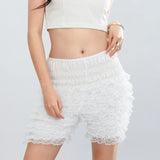 Fashion Women Ladies Solid Lace Frilly Ruffle Knicker Underwear Short Pants Safety Shorts