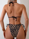 Triangle Halter Bikini 2025 Sexy Brazilian Swimsuit Women String Swimwear Female Bathers Bathing Swimming Swim Suit Beachwear