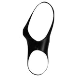 S - XL PU Faux Leather Extreme String Mini Micro Thong Backless Monokini Women Swimwear One Piece Swimsuit Female Bather V1985