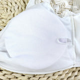 Two-Piece Swimwear Swimsuit Women Push Up Sexy Hollow Long Sleeves High Waist Bowknot Backless White Bikinis Set Bathing Suit