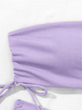 Sexy Bandeau Bikinis 2025 Women Brazilian Swimwear Female Swimsuit Two Pieces Bikini Set Bather Bathing Suits Girls Beach Wear