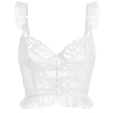 Sexy Ultra Thin French Lace Bra Set Sheer Push Up Embroidered Waistcot Thong Shaping Bralette CA Delivery S-XL MOYISU Sexy Tushy