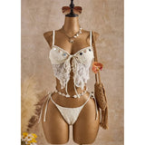 S - XL Two-pieces Bikini set Bather Bathing Suit Swim Scalloped Tankini High Leg Cut Bikini Female Swimsuit Women Swimwear K8064