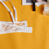 Toucheart Sexy Lingerie Set for Women Solid Color Mesh See-through Plunge Women's Sexy Garters Interesting Underwear 3-piece Set