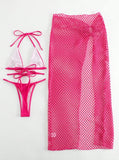 3 Pieces Triangle String Thong Bikinis 2026 Swimwear Female Sexy Brazilian Swimsuit Women Bathers Bathing Swimming Swim Suit
