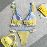 DEKA Brazilian Strappy Micro Sexy Bikini Set Swimsuit Swimwear Women Solid Bathing Suit Swimming Suit Beachwear biquini F