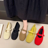 Women Flats Summer Trend Knitted Mary Jane Shoes for Woman Breathable Footwear Lightweight Casual Flat Shoes Zapatos De Mujer