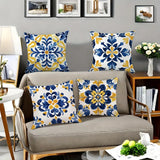 Four-Piece Tile Pattern Pillow Cover Set