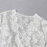 2pcs/set Women Sleepwear Set Underwear Lace Crochet Stitching Nightwear For Daily Wear